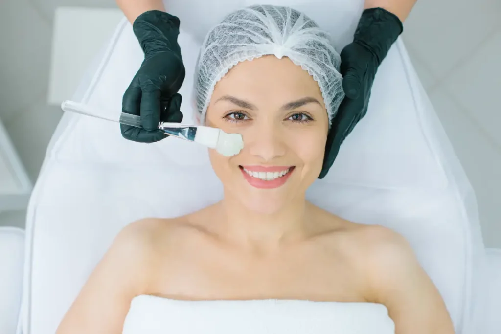 Soothing skin renewal treatment applied by a trained therapist